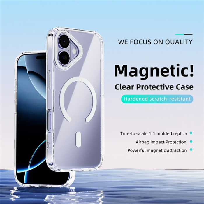 ABEEL - ABEEL iPhone 17 Mobiskal MagSafe Anti Scratch - Vit