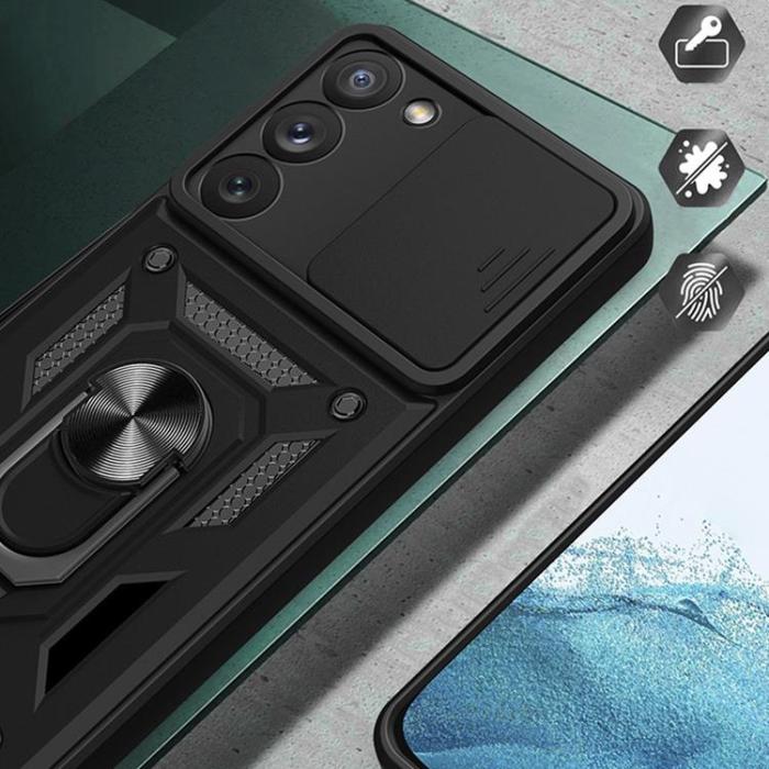 OEM - Galaxy S23 Skal Hybrid Armor Camshield - Blå