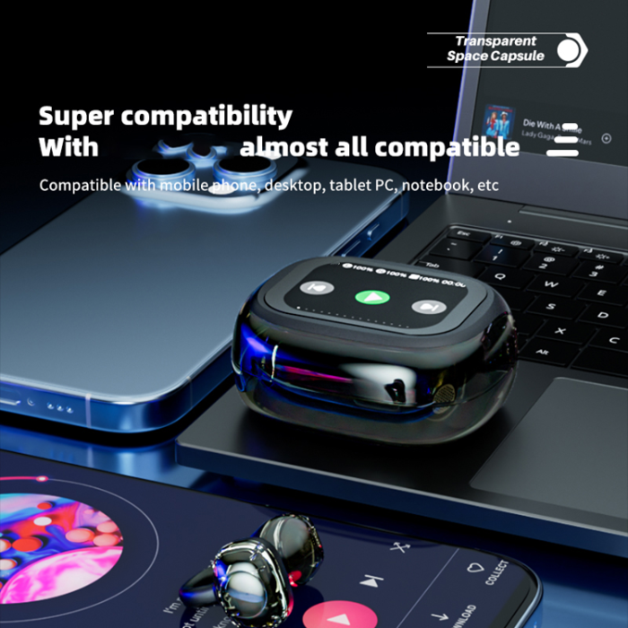 A-One Brand - Trådlösa Bluetooth-Hörlurar Open Ear Clip-on Stereo Sound LX-21 Pro