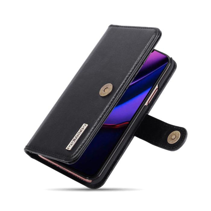 DG.MING - DG.MING iPhone 11 Pro Max Plånboksfodral Äkta Läder med Ställ - Svart
