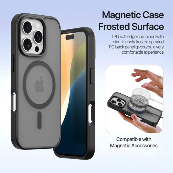 Dux Ducis - DUX DUCIS Lawa Series iPhone 16 Pro Plånboksfodral Äkta läder - Svart
