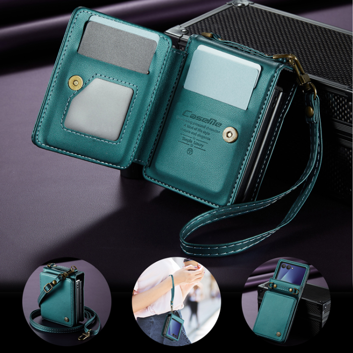 Caseme - CASEME Galaxy Z Flip 7 Plånboksfodral RFID Blocking C22 - Grön
