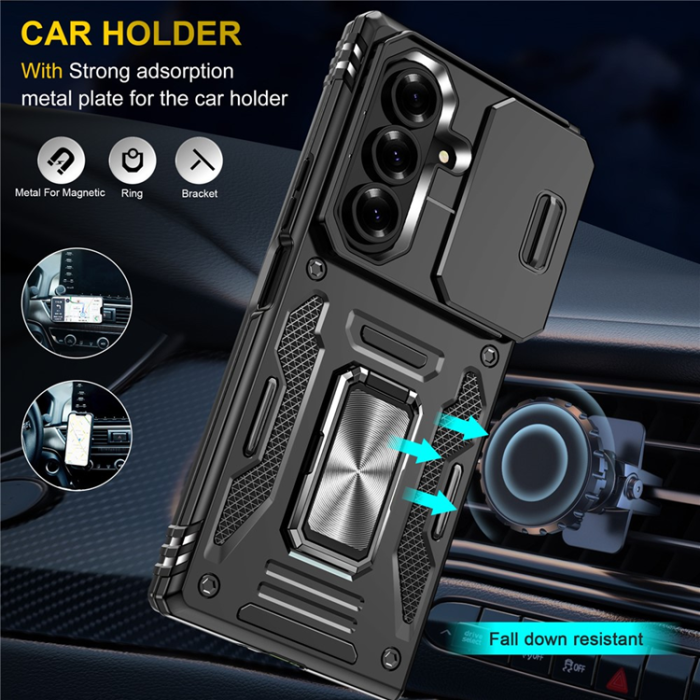 A-One Brand - Galaxy Z Fold7 5G Mobilskal Kickstand Slide - Svart