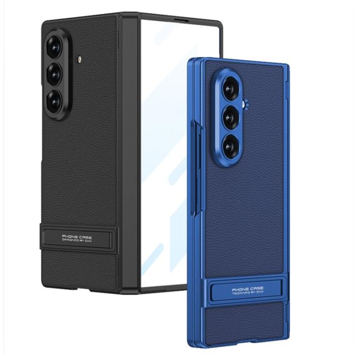 GKK - GKK Samsung Galaxy Z Fold7 Fodral Kickstand PU - Svart Svart