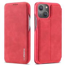 LC.imeeke - LC.IMEEKE iPhone 14 Fodral KonstL&auml;der - R&ouml;d