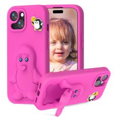 OEM - Penguin iPhone 14/13 Fodral Kickstand St&ouml;tt&aring;lig EVA - Rosa
