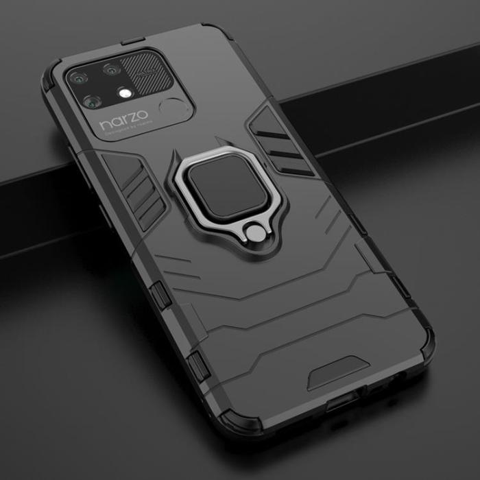 OEM - Realme Narzo 50A Skal Ring Armor - Svart