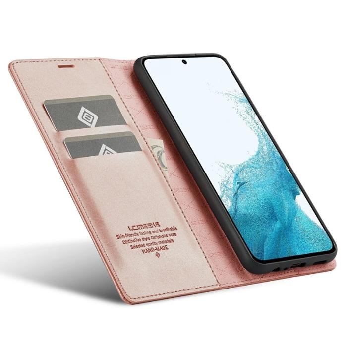 LC.imeeke - LC.IMEEKE Samsung Galaxy S25 FE Plånboksfodral Konstläder - Roséguld