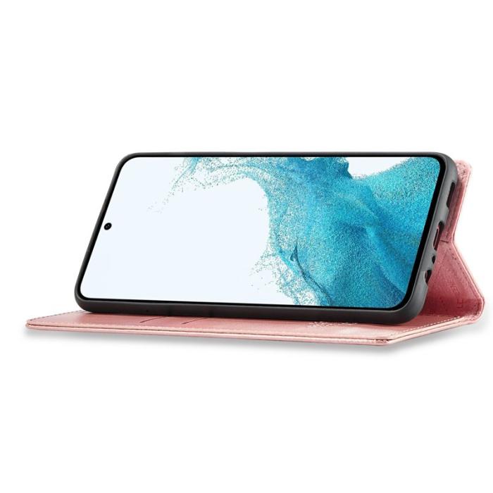 LC.imeeke - LC.IMEEKE Samsung Galaxy S25 FE Plånboksfodral Konstläder - Roséguld