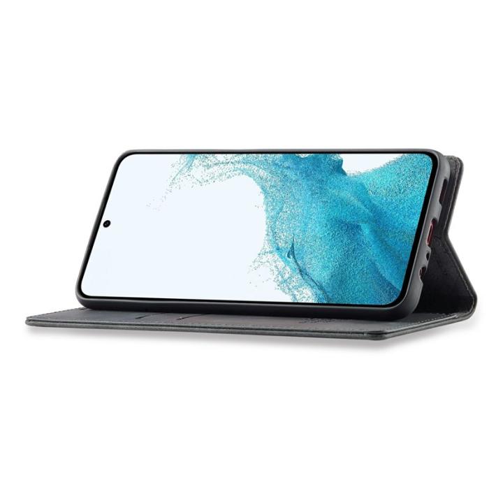 LC.imeeke - LC.IMEEKE Samsung Galaxy S25 FE Plånboksfodral Konstläder - Svart