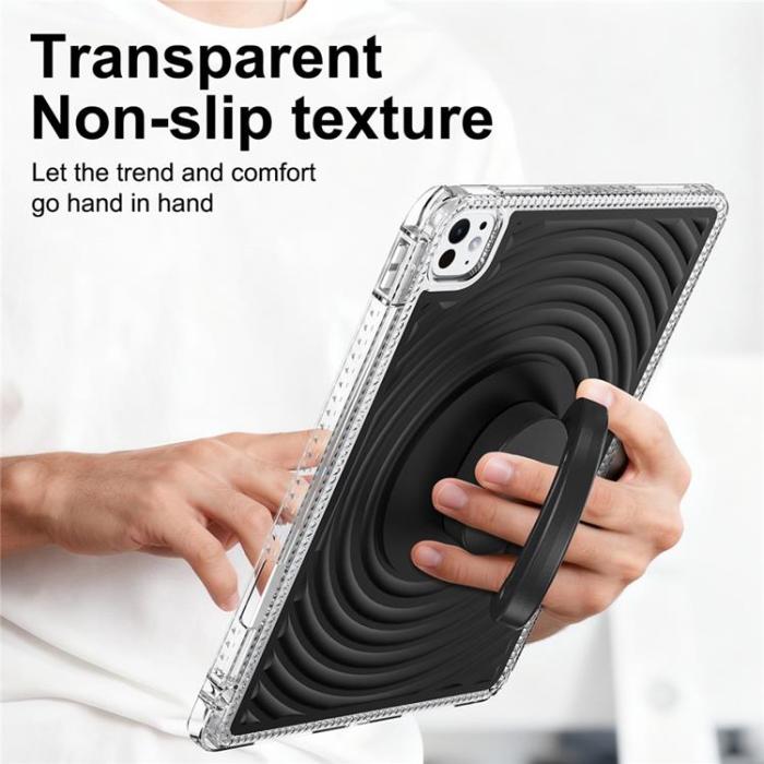 A-One Brand - iPad Pro 11 (2025 / 2024) Skal Kickstand Wave Pattern - Svart