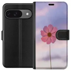 Gustaf - Pl&aring;nboksfodral till Google Pixel 9 med Rosa blomma