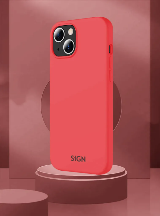 SiGN - SiGN iPhone 15 Mobilskal Liquid Silikon - Röd