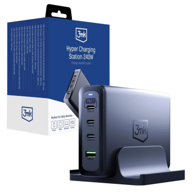3mk Hyper Laddnings station 240W - Svart