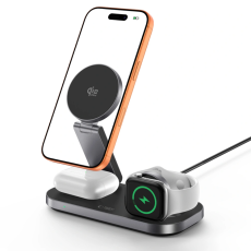 Tech-Protect - Tech-Protect 3-in-1 Tr&aring;dl&ouml;s Laddare Magsafe iPhone, Apple Watch, AirPods - Svart