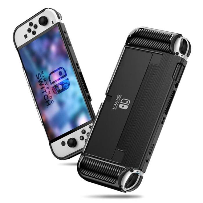 UTGATT - Carbon TPU Skal Nintendo Switch OLED - Svart