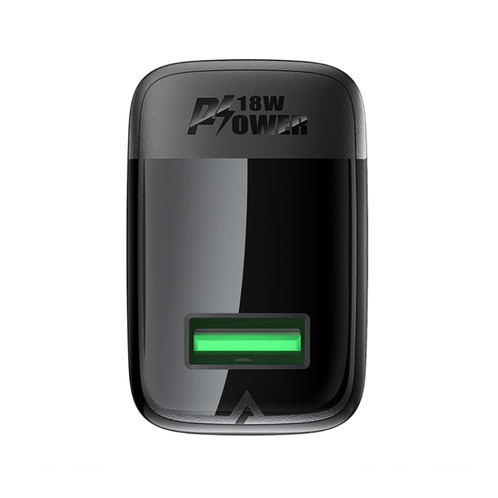 Acefast - Acefast Väggladdare 18W A90 GaN USB-A QC - Svart