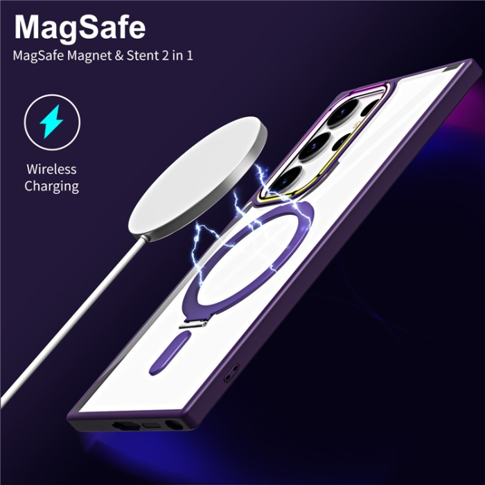 OEM - Galaxy S23 Ultra Mobilskal Magsafe Kickstand Magnetic - Svart