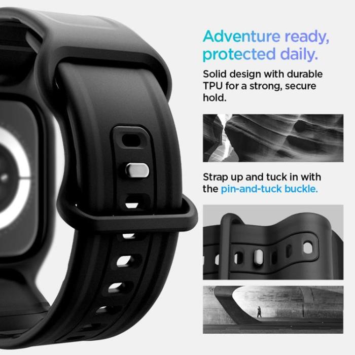 Spigen - Spigen Apple Watch 42mm Series 10 Armband Vault Pro - Svart