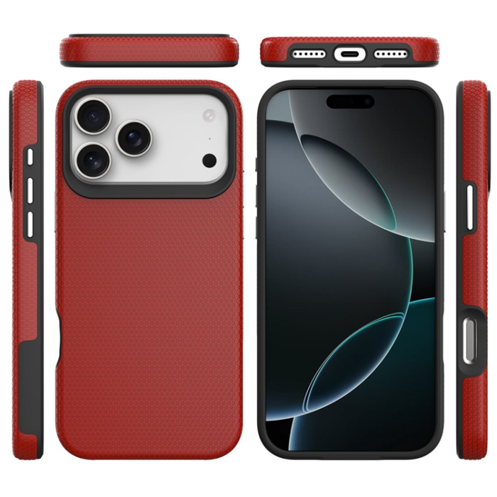 A-One Brand - iPhone 17 Pro Max Mobilskal MagSafe Protective TPU+PC - Röd
