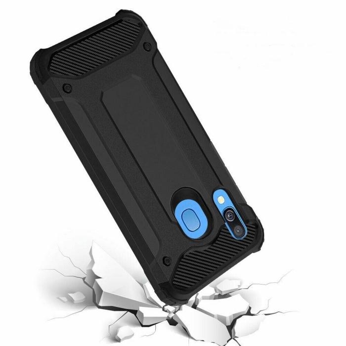 OEM - Galaxy A40 Skal Forcell Armor Hårdplast - Svart