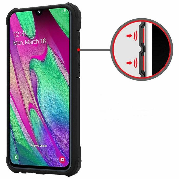 OEM - Galaxy A40 Skal Forcell Armor Hårdplast - Svart