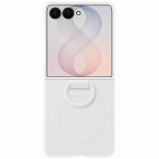 Samsung - Samsung Mobilskal f&ouml;r Galaxy Z Flip 8 Silikon Ring Magnet - Vit