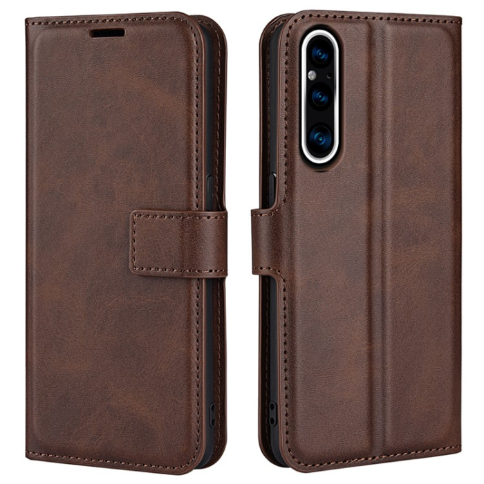OEM - Sony Xperia 1 V Plånboksfodral Folio Flip Calf - Brun