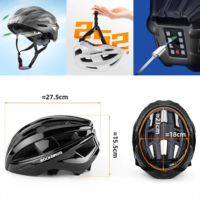 Rockbros - Rockbros Cykelhjälm - Grå