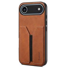 DENIOR - DENIOR iPhone Air Mobilskal Elastic Korthållare - Brun