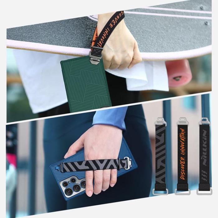 Nillkin - Nillkin Galaxy S23 Ultra Mobilskal Med Wrist Strap - Svart