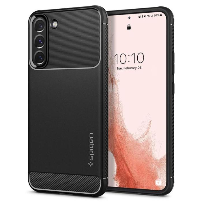 Spigen - Spigen Rugged Armor Skal Galaxy S22 - Matte Svart