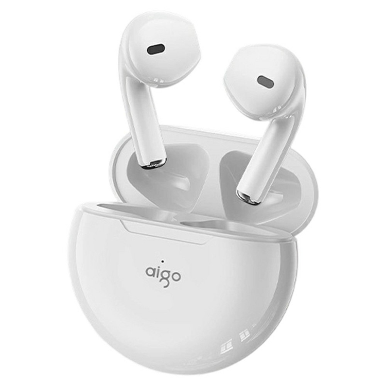 AIGO TWS Trådlösa Bluetooth-Hörlurar Semi-In-Ear Smart Touch TJ07 (Vit) | 5566 | AlltMobil