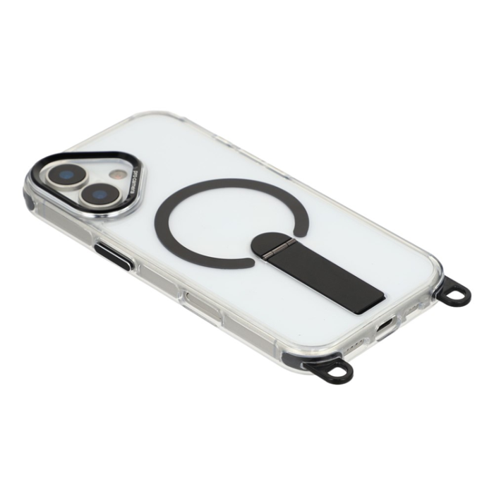 OEM - Mobilskal till iPhone 17 MagSafe med Axelrem och Stativ - Svart