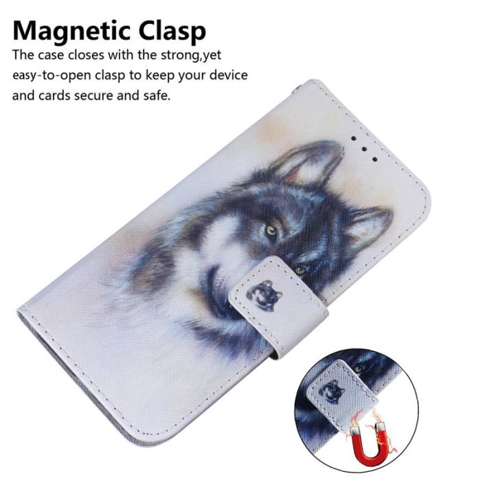 OEM - Samsung Galaxy S26 Plånboksfodral Mönstertryck Konstläder - Wolf