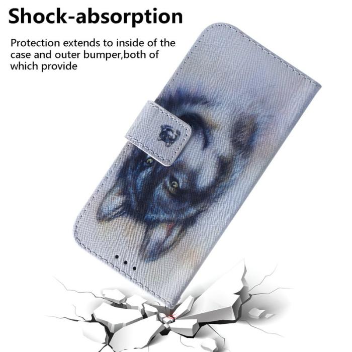 OEM - Samsung Galaxy S26 Plånboksfodral Mönstertryck Konstläder - Wolf