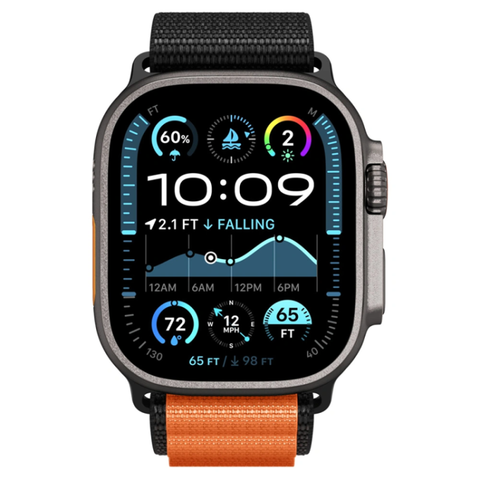 Spigen - Spigen Apple Watch (44/45/46/49mm) Armband WBF1 - Svart/Orange