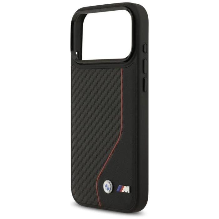 BMW - BMW iPhone 17 Pro Max Mobilskal MagSafe M Carbon Line & Logo - Röd