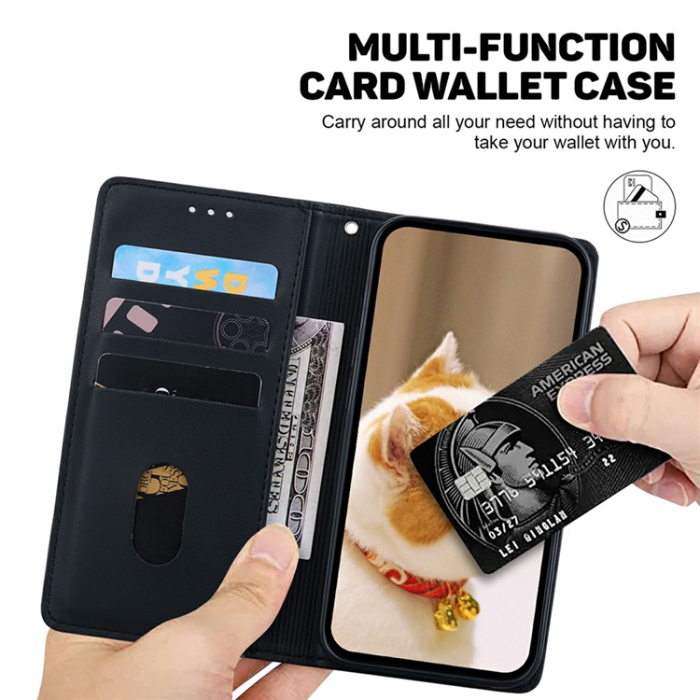 A-One Brand - Sony Xperia 10 VII Plånboksfodral RFID Kitten Pattern - Svart