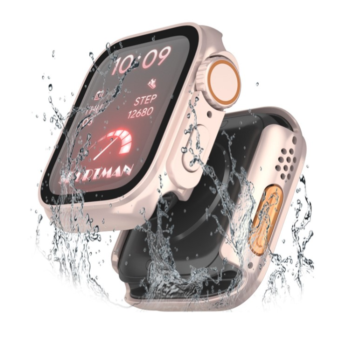 OEM - Apple Watch 7/8 (41mm) Förvandla Utseendet till Apple Watch Ultra - Rosa Guld