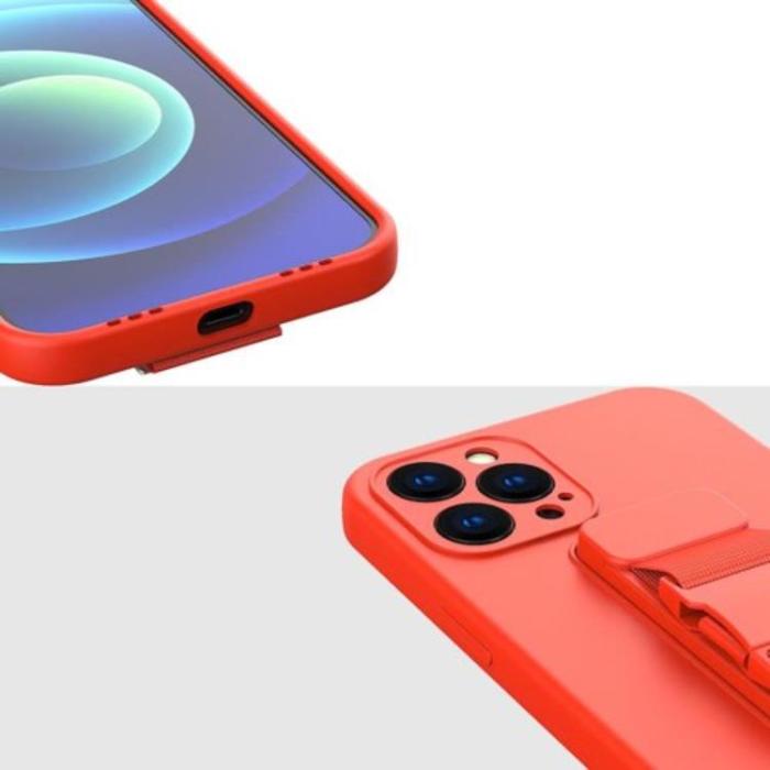 OEM - Rope Gel Airbag Skal Med Lanyard iPhone 12 - Blå