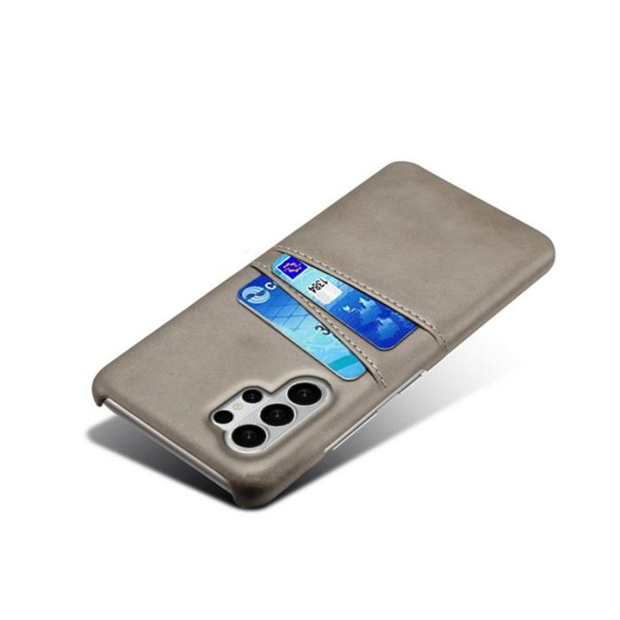 OEM - Mobilskal till Samsung Galaxy S26 Ultra PU Läder + Hård PC - Grå