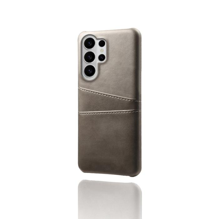 OEM - Mobilskal till Samsung Galaxy S26 Ultra PU Läder + Hård PC - Grå