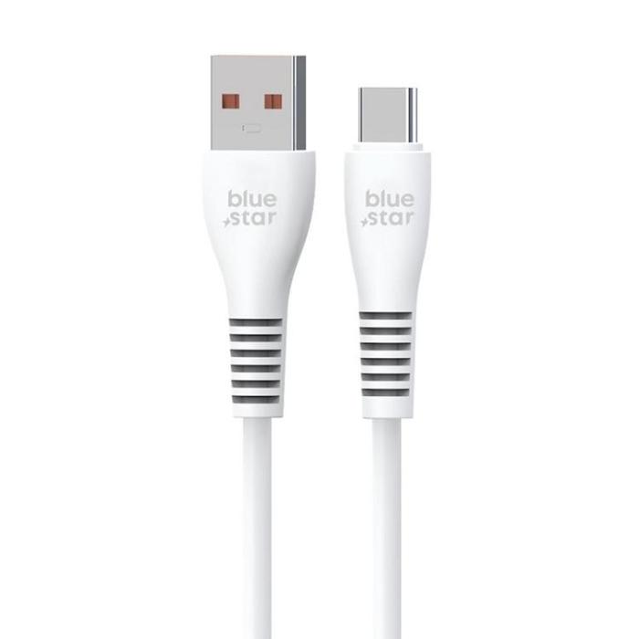 Blue Star - Blue Star USB-A - USB-C Kabel 1m 2A 12W DC99C - Vit