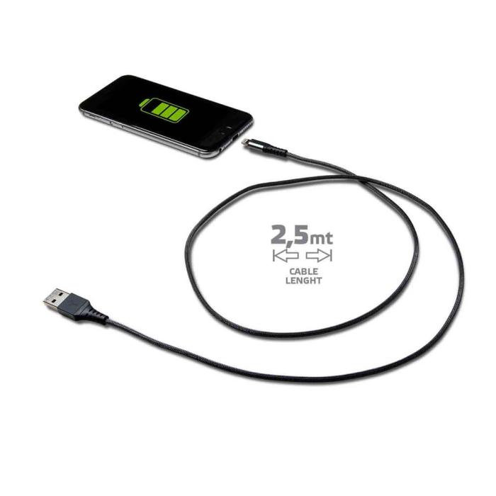 Celly - Celly Extreme Cable Lightning 25cm Svart