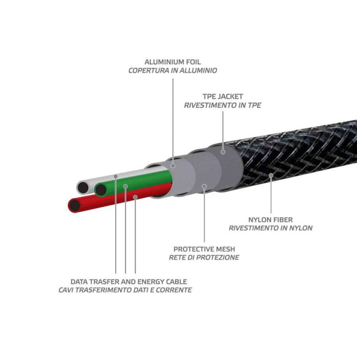 Celly - Celly Extreme Cable Lightning 25cm Svart
