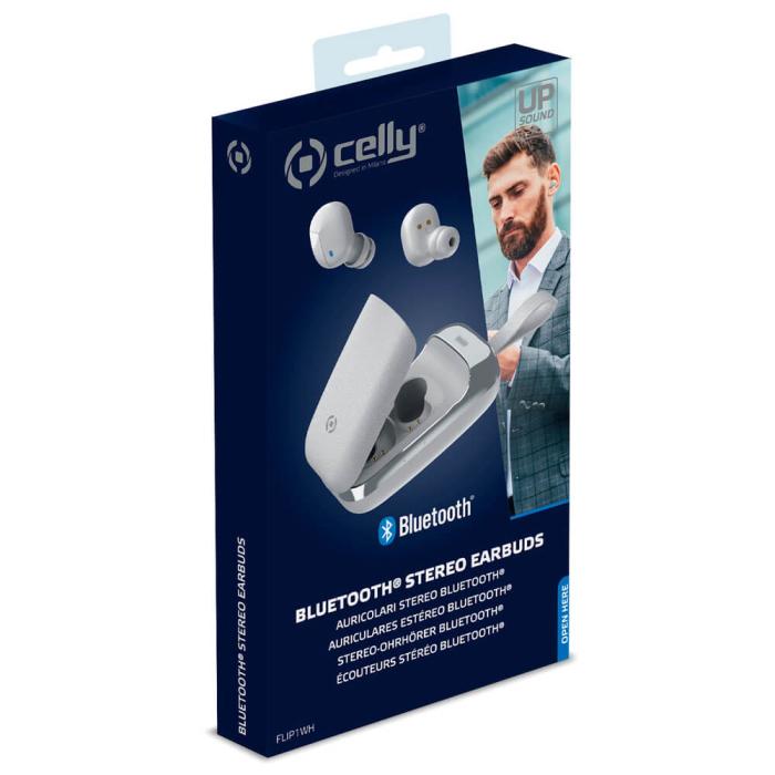 Celly - Celly Flip1 True Wireless Headset Earbuds Vit