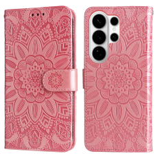 A-One Brand - Galaxy S26 Ultra Plånboksfodral Sunflower Imprint Läder - Rosa