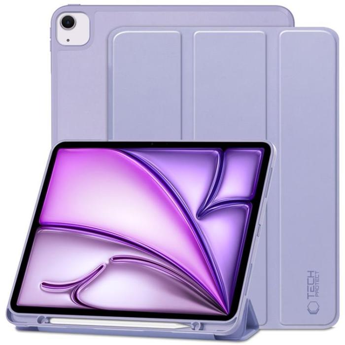 Tech-Protect - Tech-Protect iPad Air 13 (2024) Fodral med plats för pennna - Violet