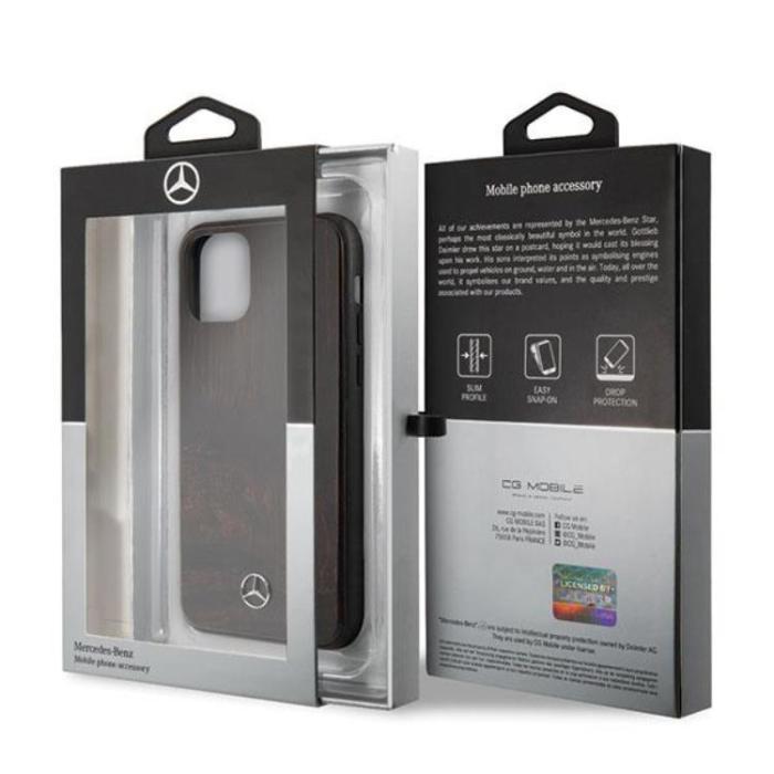 Mercedes - Mercedes iPhone 11 Pro Max Skal Wood Line - Brun